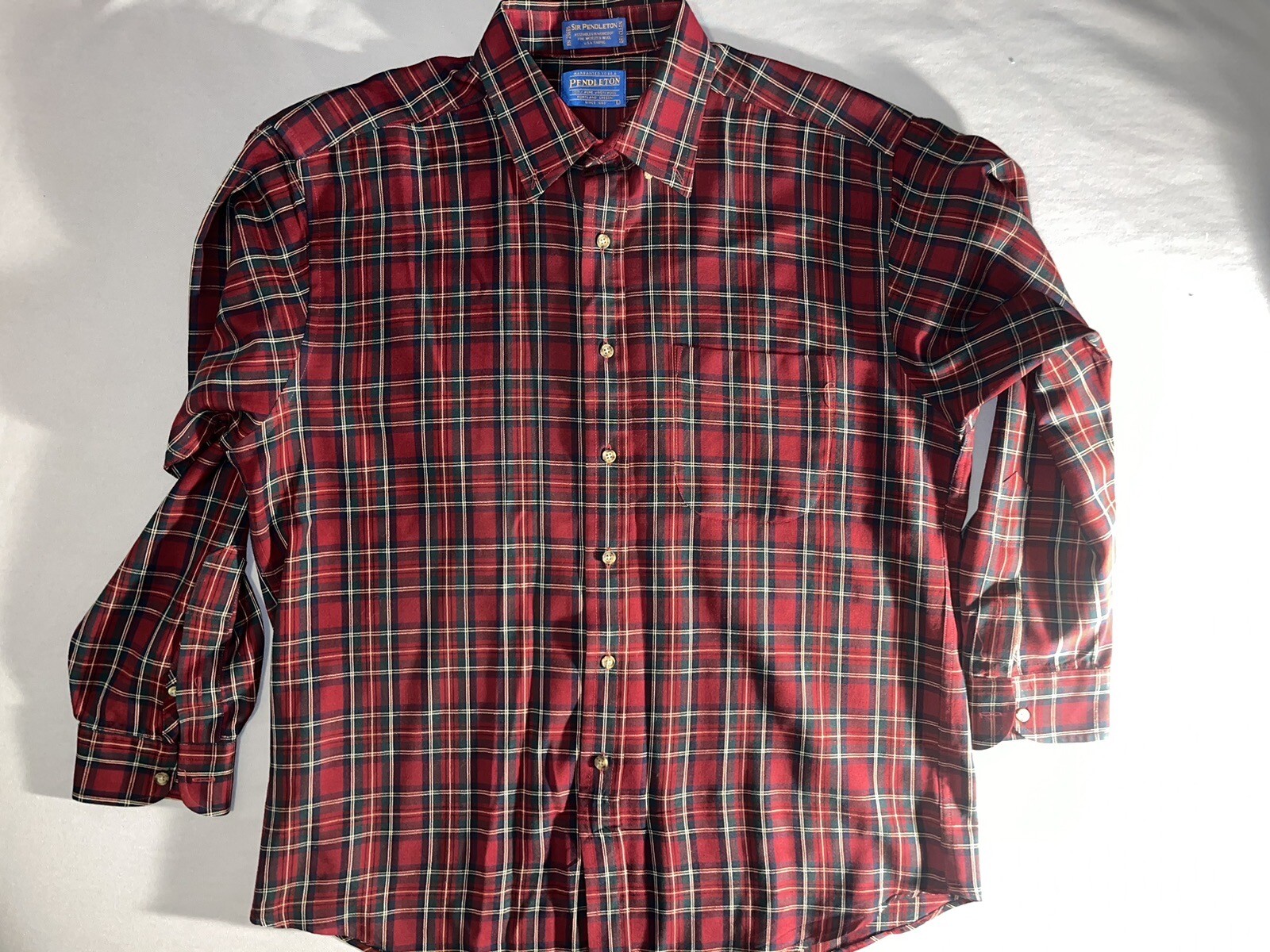 Pendleton Virgin Wool Shirt Button Long Sleeve Fl… - image 9