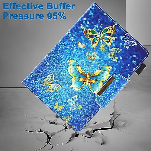 10 Inch Tablet Case, Universal 10 10.1 Inch Android Tablet Gold Butterfly - Picture 3 of 7