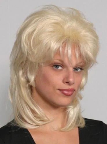 PELUCA ESTILO SALMONETE PELO LISO MUJER 70S 80S CON CAPAS LARGAS Y CORTAS COLEEN Foto 2 de 4