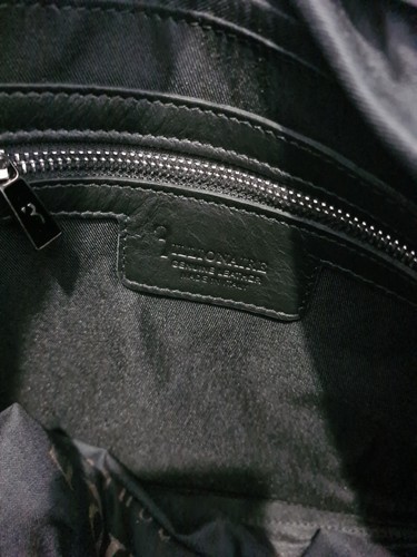 Borsa a pisolino billionaire couture monogramma in pelle messenger nera grigia - Foto 8 di 9