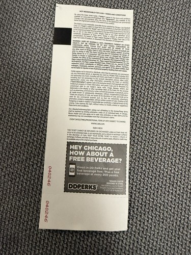 Ticket for a Luke Bryan concert at Wrigley Field on September 1, 2018