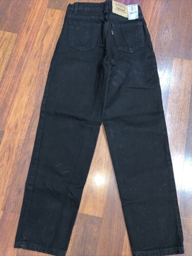 vintage usa made LEVI Strauss girls 31350 4159 Black jeans 10 REG / 24 x 25 NWOT - Picture 2 of 5