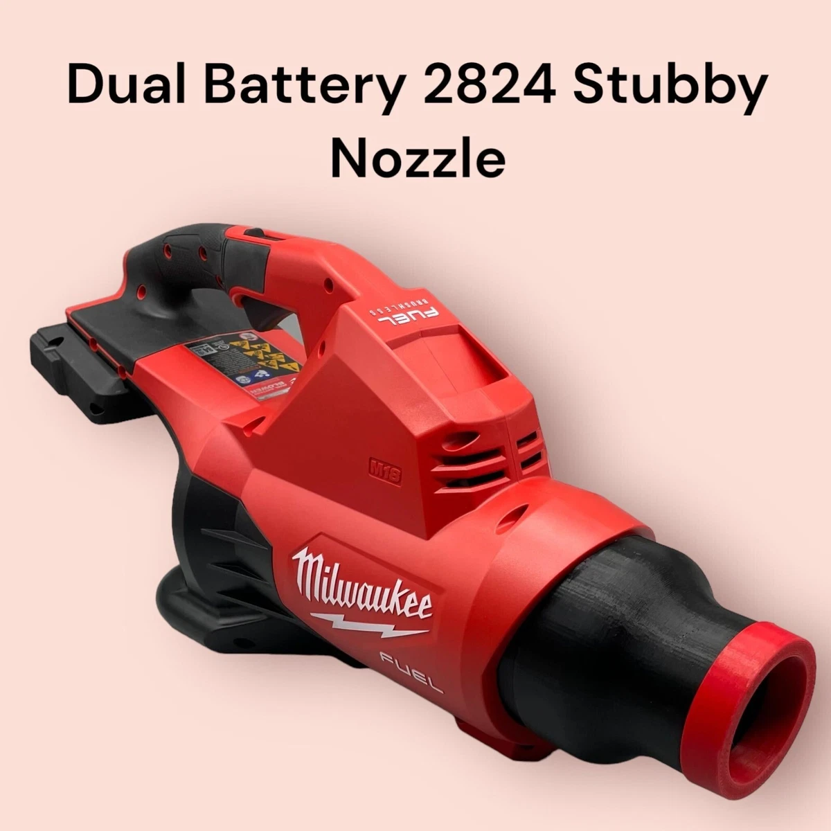 Stubby Nozzle w/ Soft Tip for Milwaukee 2824 Dual Battery M18 FUEL 