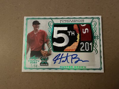 Rookie Card Hunter Brown Leaf Trinity 2020 Auto Patch /50 RC