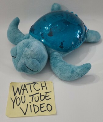 Cloud B Tranquil Sea Turtle Aqua Night Light Music Waves Sleep Soother Read  
