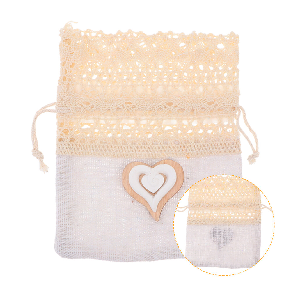 Drawstring Plasters 6 PCS White Plaster Gift Candy Bag Drawstring Sachet Fragrance | eBay