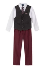 Nautica Little Boys 5-Pc. Herringbone Donegal Vest Set NWT