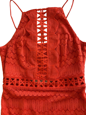 white christmas dresses Happy Halter Mini Dress, in Blue Multi Crochet main image 0