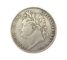 GEORGE IV 1824 SILVER SHILLING - GOOD FINE