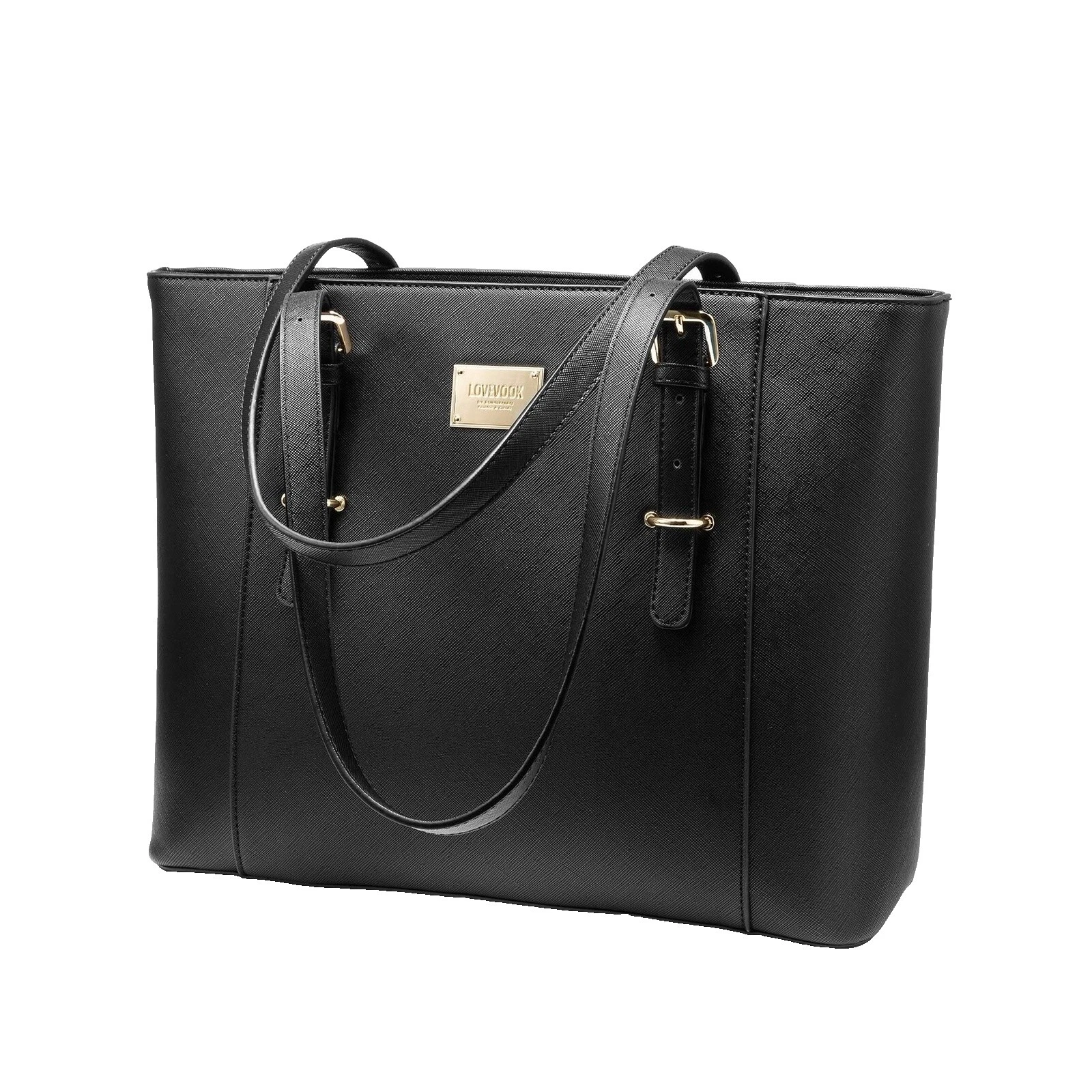 Black Leather Floral Laptop Cases & Bags