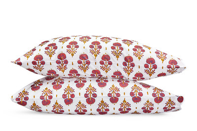 Pair Navy Matouk Bryant Standard Pillowcase