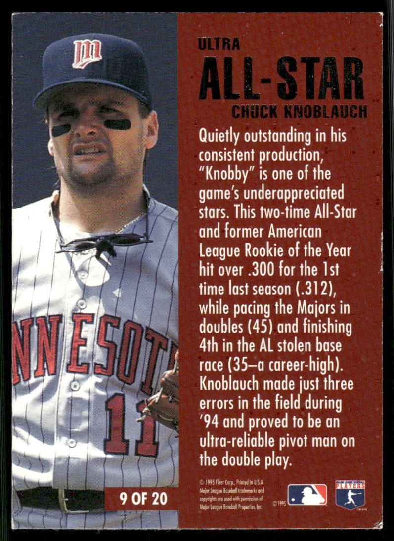 1995 Ultra #9 Chuck Knoblauch All-Stars Medallion | eBay