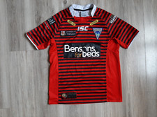 Warrington Wolves Rugby Union Shirt ISC Jersey Size S Camiseta 135 Years