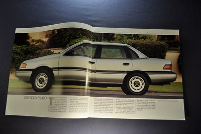 1989 Ford Tempo Catalog Sales Brochure LX GL GLS Excellent
