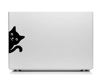 Cute Peeking Cat Vinyl Decal