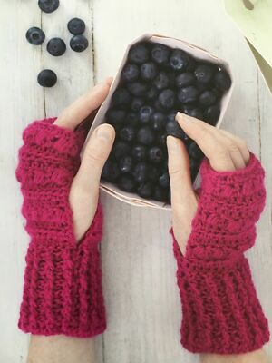 Home Bedruckte Häkelanleitung - Damen Handgelenkwärmer Fäustlinge Handschuhe 0059
