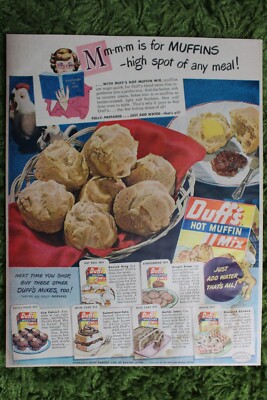 Vintage 1949 Duff's Hot Muffin Mix | LIFE Magazine | Mmmm is for Muffins