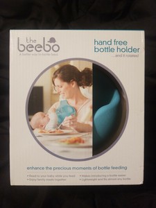 The Beebo Hands Free Bottle Holder Newborn Infant Milk Feeder Teal
