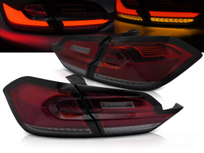 Voll LED Lightbar Rückleuchten Set für Ford Fiesta MK8 Bj. 17-23 Rot/Smoke