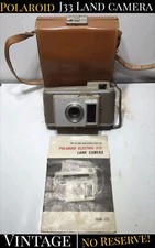   VINTAGE  Polaroid Model J33 Electric Eye Land Camera Original Box w/ Paperwork