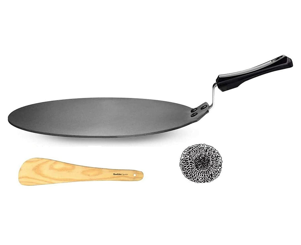 Hawkins Futura Non-stick Dosa Tava Diameter 28 cm, Black (NDT28