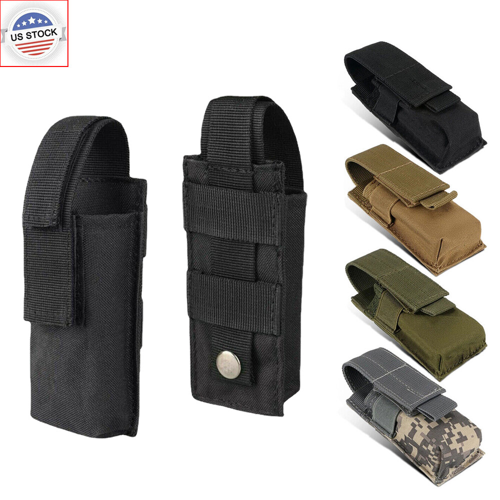 Tactical MOLLE Single Magazine Pouch Pistol Gun Mag Bag Holder Elastic Holster