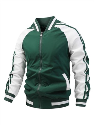 Herren Bomberjacke leichter Mantel Sportwear Knopf Windbreaker/