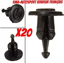 20x Clips Agrafe Fixation RENAULT Clio Megane Laguna Twingo Pare-Boue Pare-Choc