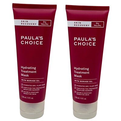 2 Paula's Choice SKIN RECOVERY Hydrating Treatment Mask 4oz Full Size New Sealed