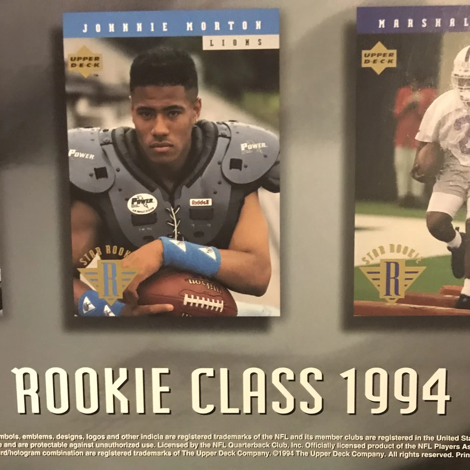 1994 Upper Deck Rookies Class NFL Numbered Promo Sheet - Marshall Faulk - Image 3 of 4