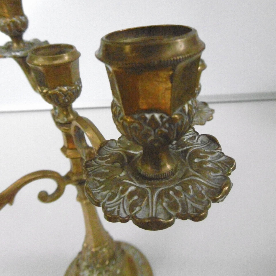 ancien chandelier en bronze massif - Photo 4/4