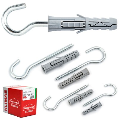 Schraubhaken mit Dübel Nylon Deckenhaken Hakenschraube Stahl verzinkt