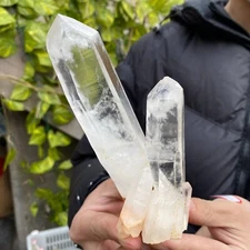 390g Natural White Clear Quartz Crystal Cluster Raw Healing Specimen