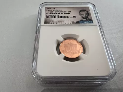 2016-S  LINCOLN CENT E.R. NGC PF70 RD U.C. PORTRAIT LABEL "TOP POP ONLY 214"
