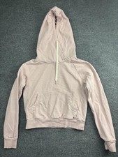 Ampersand Avenue Hoodie Womens Medium Pink Pullover Sweatshirt Cropped