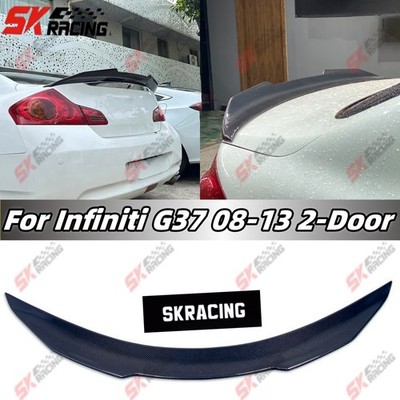 Glossy Black/Carbon Fiber Fits Infiniti G37 08-13 2-Door Rear Trunk Spoiler Wing