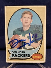 Don Horn -San Diego State- Green Bay Packers Autographed Rookie Card. rookie card picture