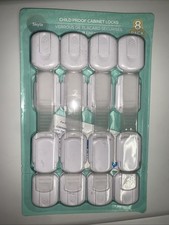 Brand New Skyla Homes Child Proof Cabinet Locks 8-Pack Safety Drawers White