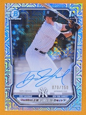 2026 Bowman T.J. Rumfield /150 #CPA-TR Chrome Auto HTA Choice Refractor /00405