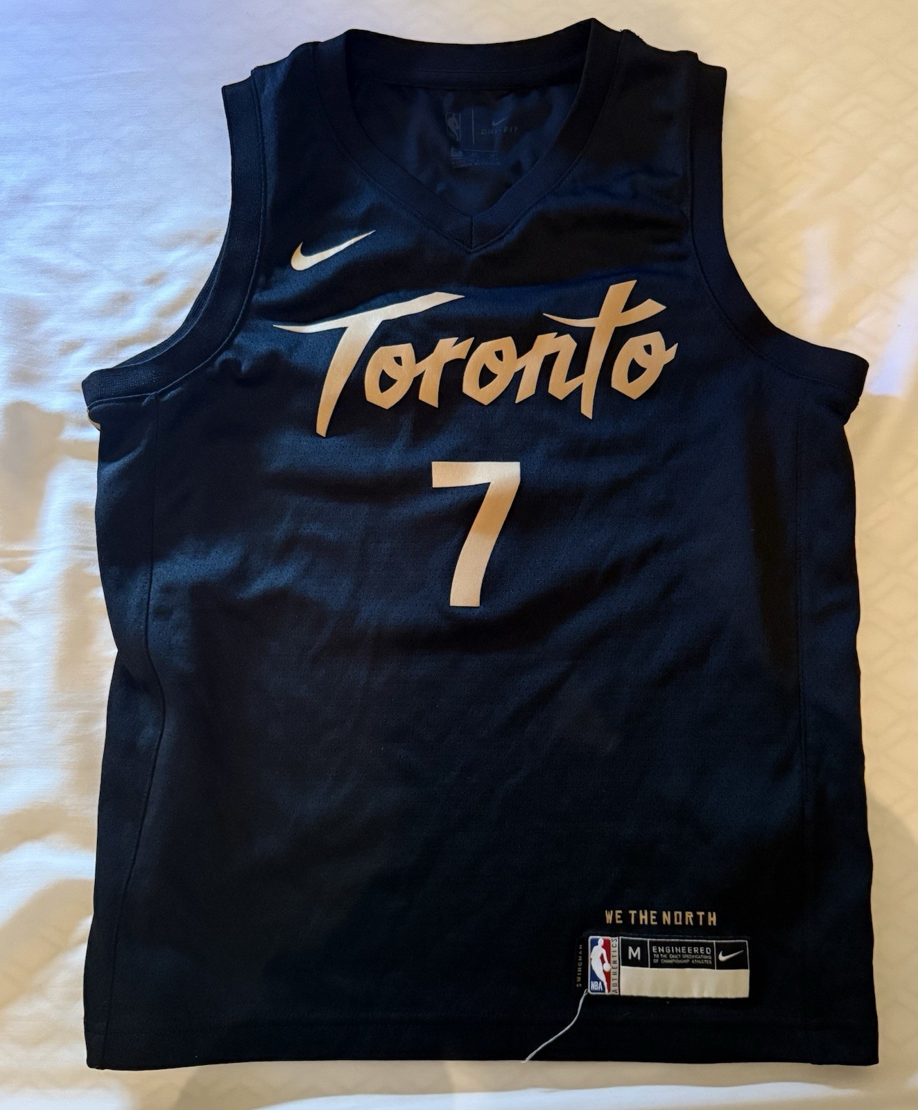 Nike Kyle Lowry #7 Toronto Raptors NBA Basketball Jersey Youth M Black/Gold