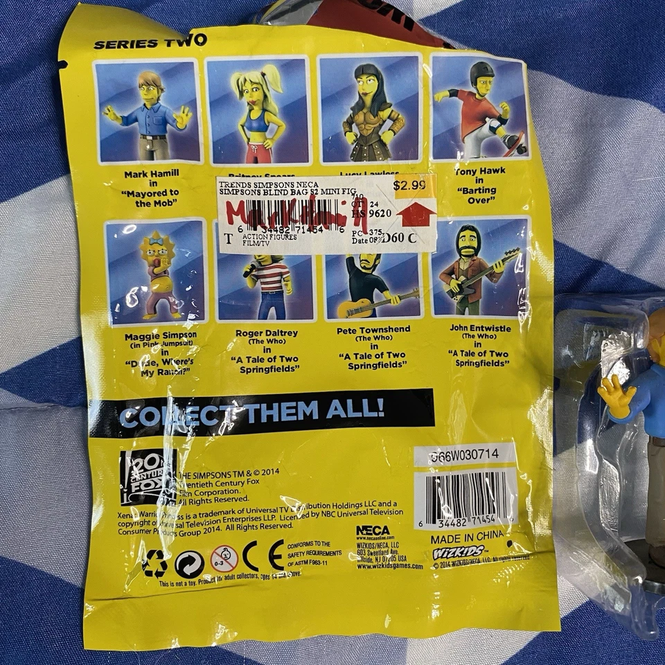 Figura Mark Hamill 25 Aniversario Serie 2 Los Simpson 2.5", Nueva Bolsa ABIERTA  Foto 3 de 4