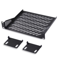 1U Server Rack Shelf, 7.87" Depth Vented Rack Mount Cantilever Tray for 10 In...