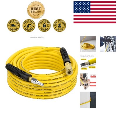 Extreme Weather 1/4'' x 50 Feet Air Compressor Hose - Ready to Use with Coupler
