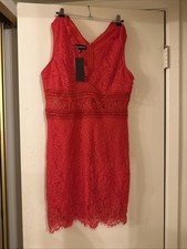 short red lace womens dress classy beautiful new with tags 