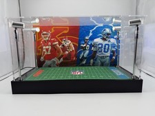 Barry Sanders & Travis Kelce Chiefs 2-3 Card PSA Display Case W/ LED Lights