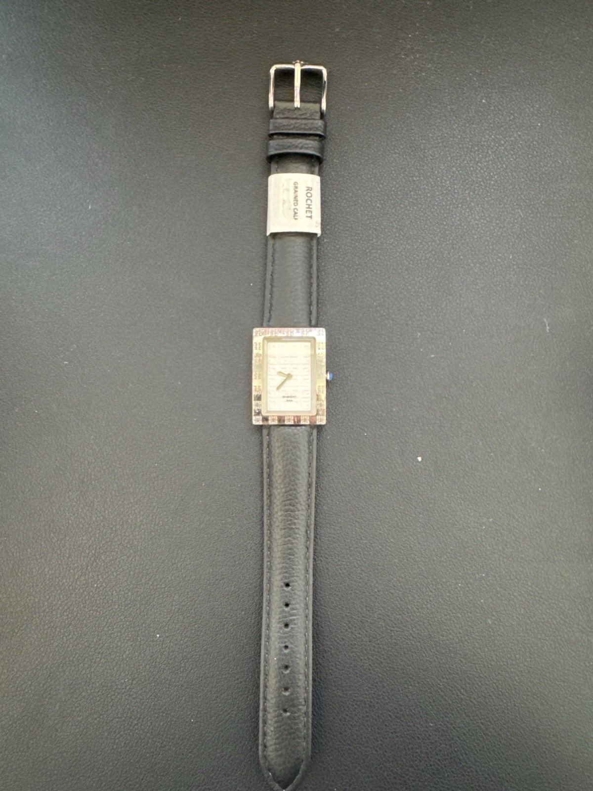 Givenchy Apsaras Rectangular Analog Wristwatch Bl… - image 3