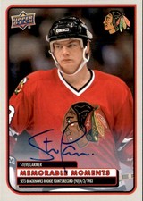 Steve Larmer 2025-26 UD Chicago Blackhawks Centennial Memorable Moments Auto