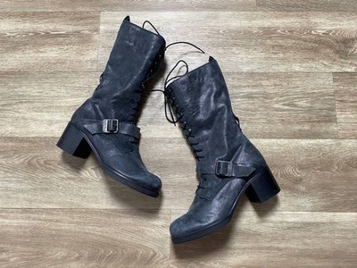 Red or Dead Rod Mash Women s Grey Leather Lace-Up Boots Size EU 40 UK 7 Vintage