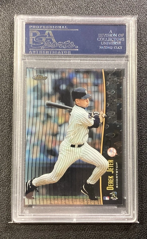 1998 Topps Finest Mystery Derek Jeter M19 Dual Image PSA 9 Mint Low Pop - Image 2 of 3