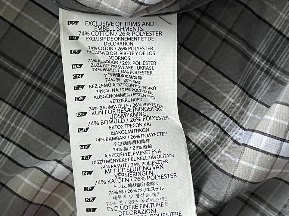 5.11 Tactical Covert Flex Long Sleeve Shirt Mens XL Gray Plaid Snap Close 72428 - Image 3 of 4